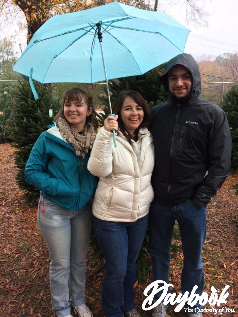 Kristy, Abigail and Solomon shop locally for a Christmas tree at Calvary Children's Home 
